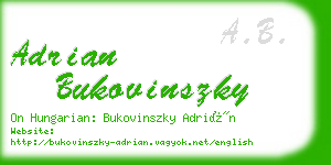 adrian bukovinszky business card